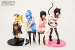 原作版『この素晴らしい世界に祝福を』より三嶋くろね氏によるイラストをモチーフにネグリジェ姿のアクア、ダクネスゆんゆん、猫耳メイド姿のめぐみんがKDcolleにてフィギュア化4体を撮り下ろし写真で紹介!!のイメージ